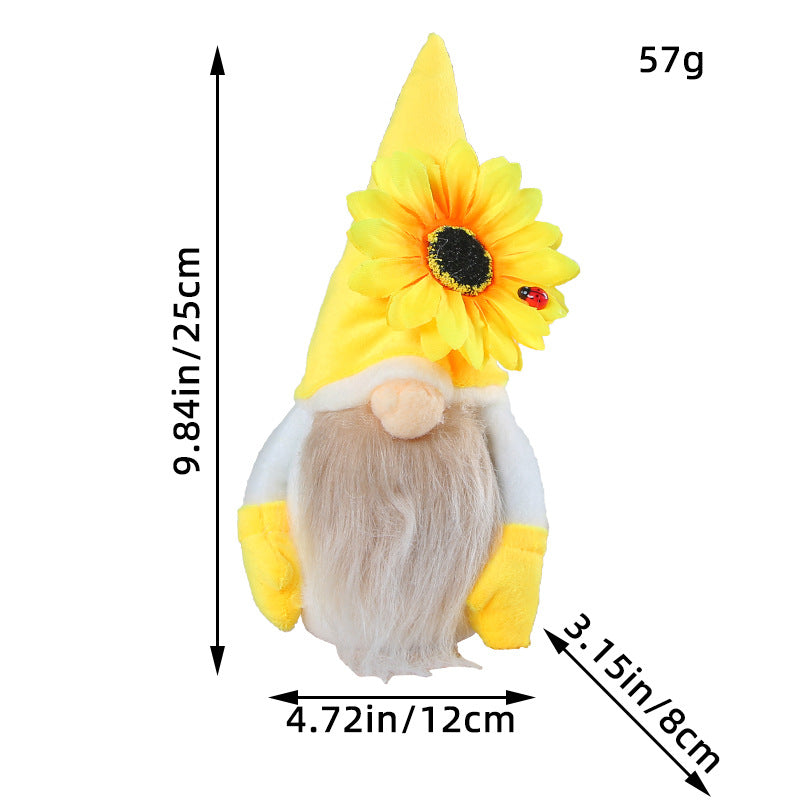 Wholesale Faceless Doll Dwarf Cute Sunflower Bee Gnome Ornaments